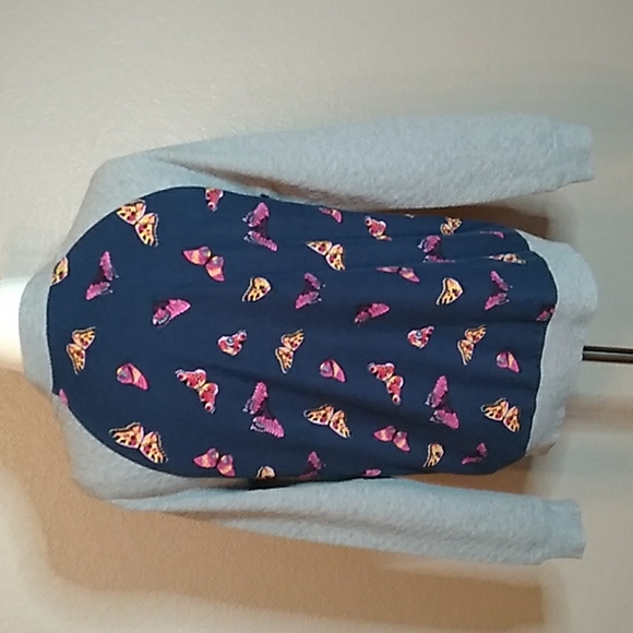 Wonder Nation Girls XL Butterfly  Zipper Sweater - Picture 3 of 13